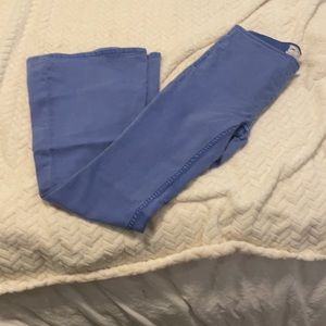 Free People Penny Pull on ash blue size 27 wide flare denim